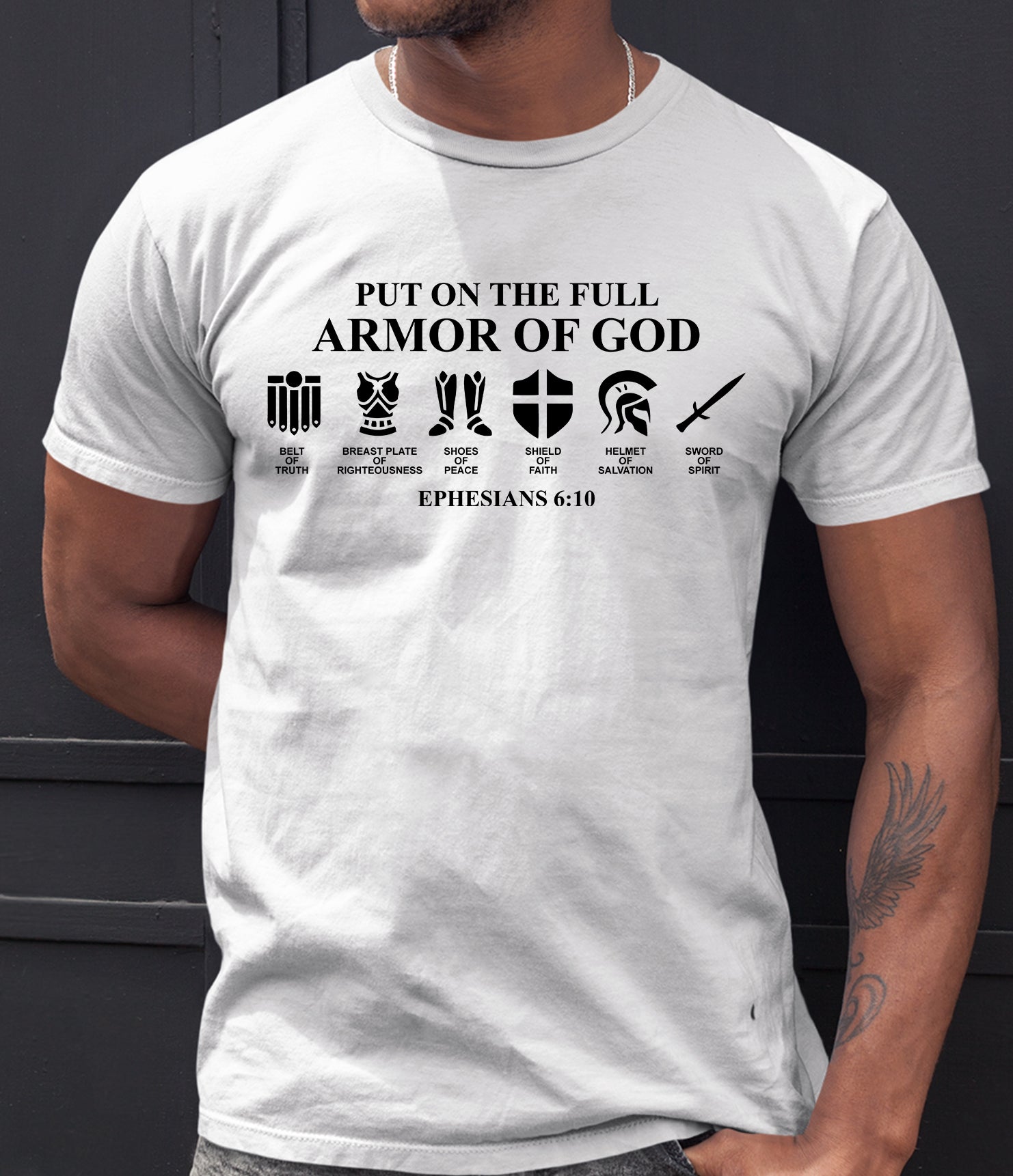 Armor of god t shirt designs on sale