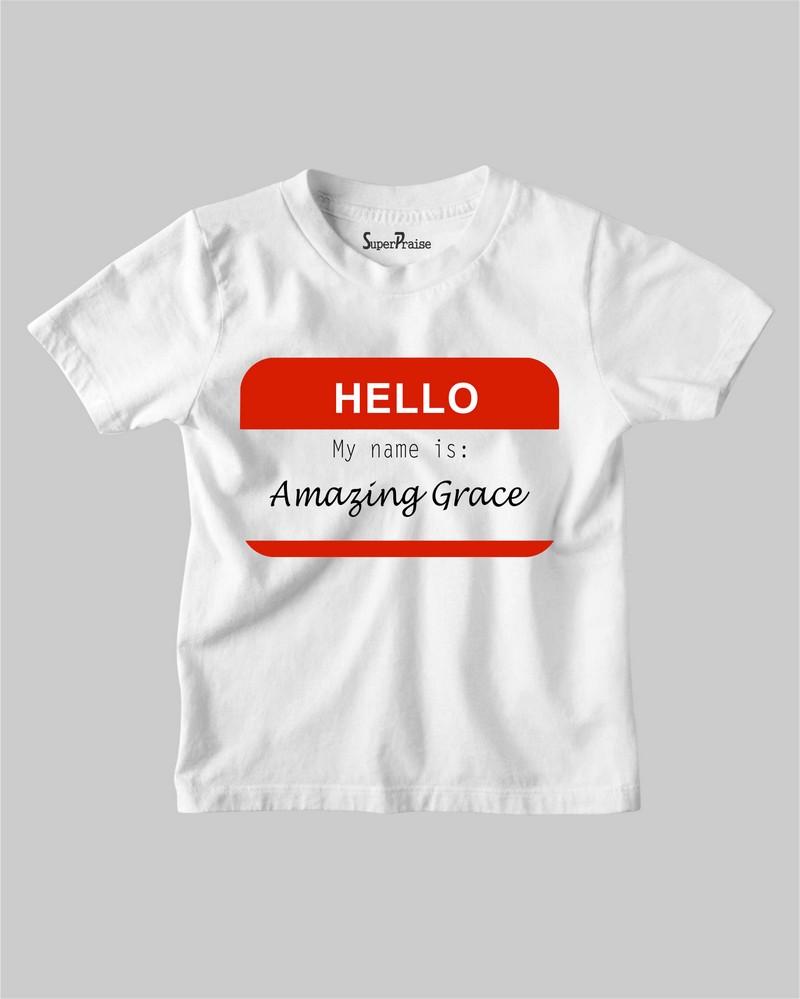 Amazing Grace Lyrics Kids T Shirt – SuperPraiseChristian