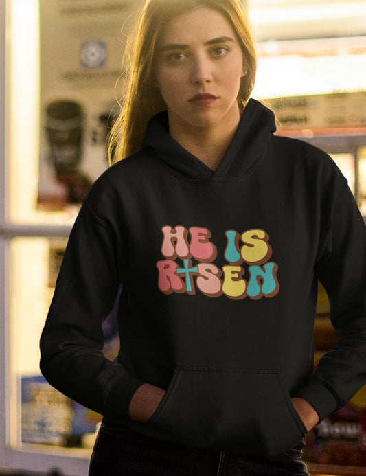 He is Risen Christian Hoodie