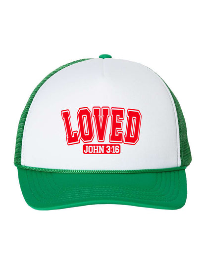 Loved John 3:16 Retro Cap Trucker Hat