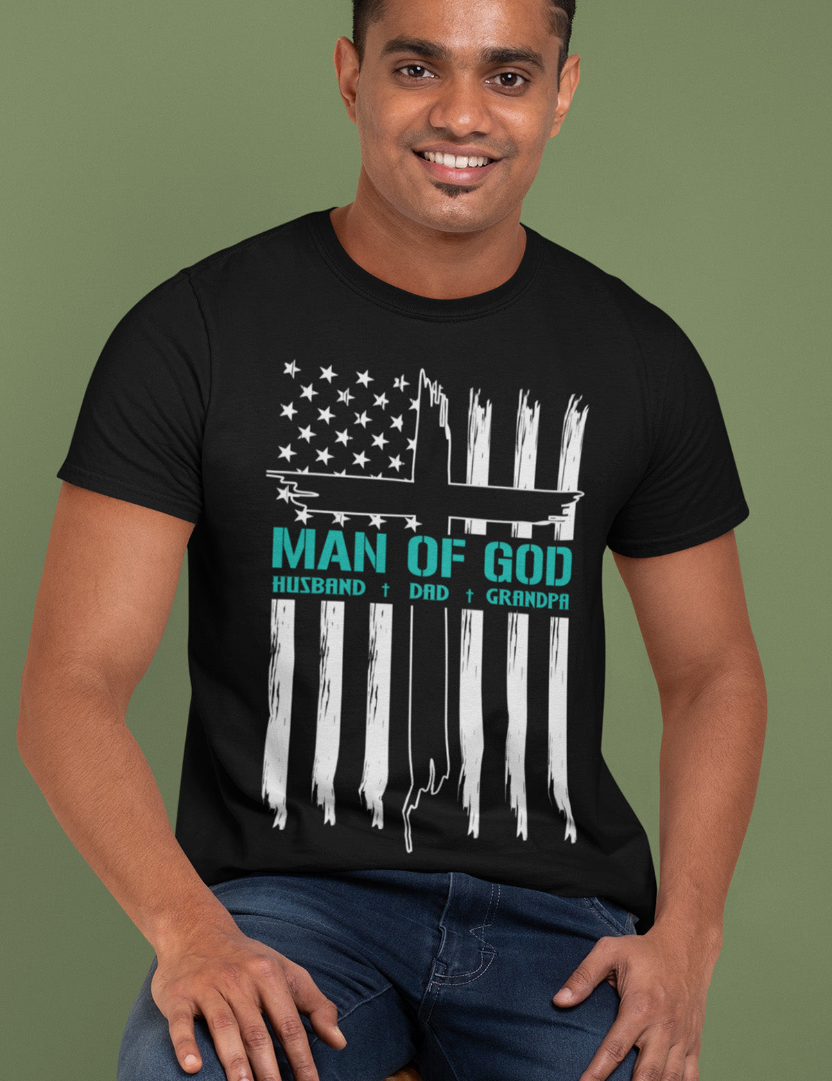 Man of God Husband Dad Grandpa Shirts