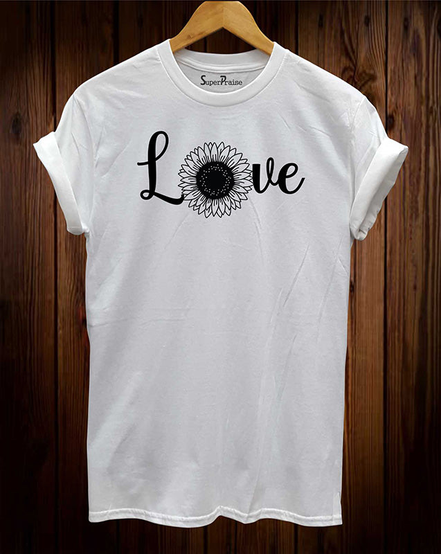 Sunflower Love Christian Religious Bible Verse Graphic Faith T Shirt