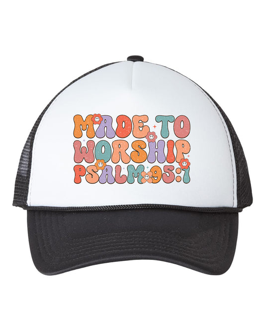 Made to Worship Bible Verse Cap Trucker Hat