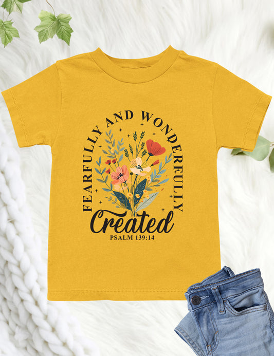 Beautifully and Wonderfully Created Kids T Shirt