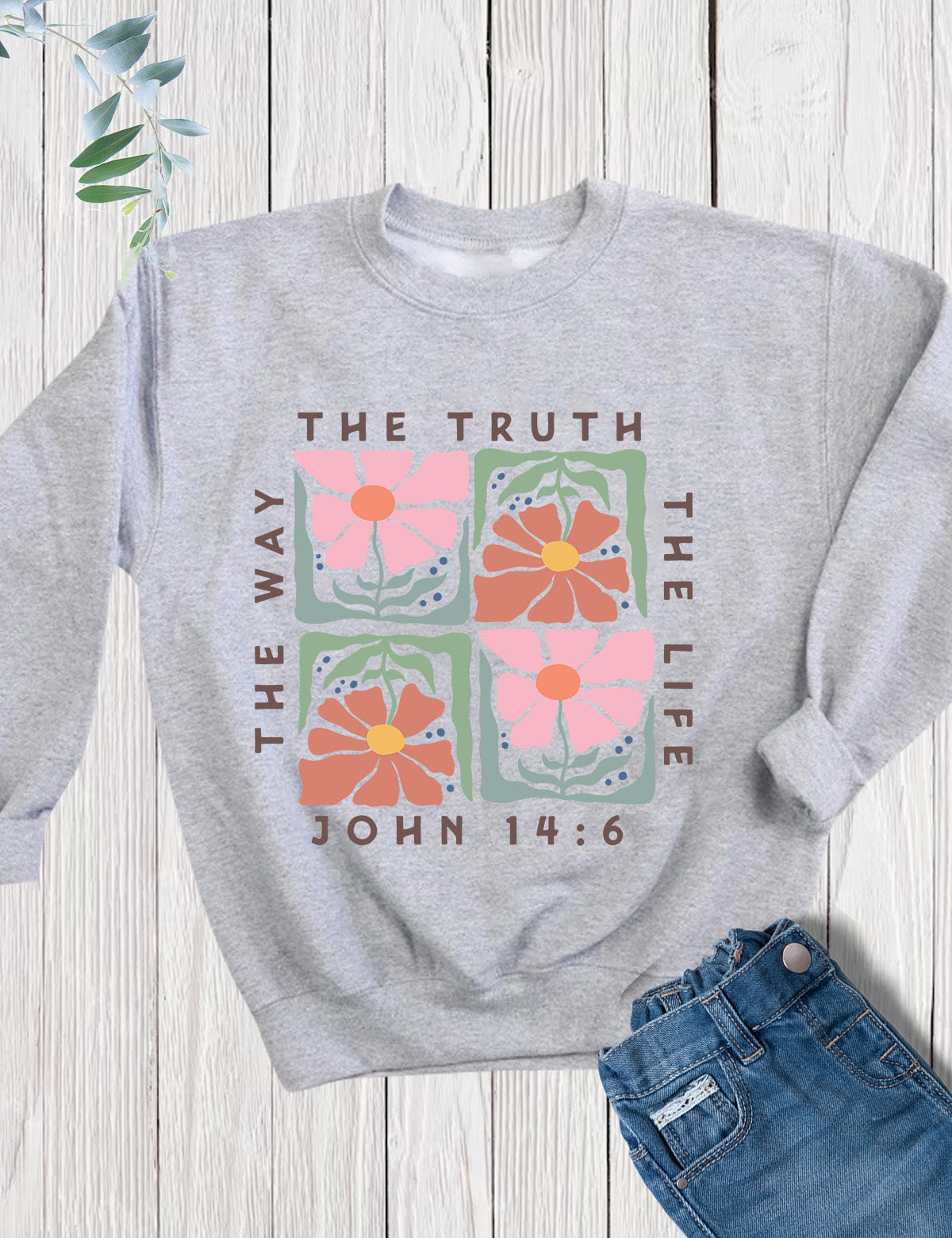 Christian Boho Flowers Kids Shirt