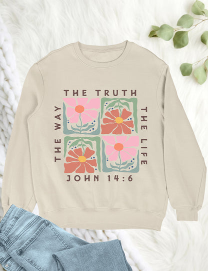 Christian Boho Flowers Sweatshirt