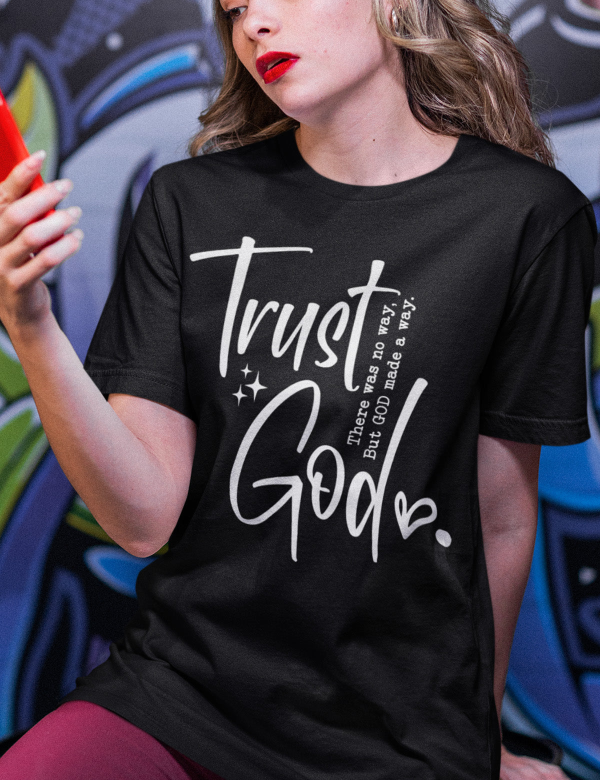 Trust God Retro Christian T Shirt