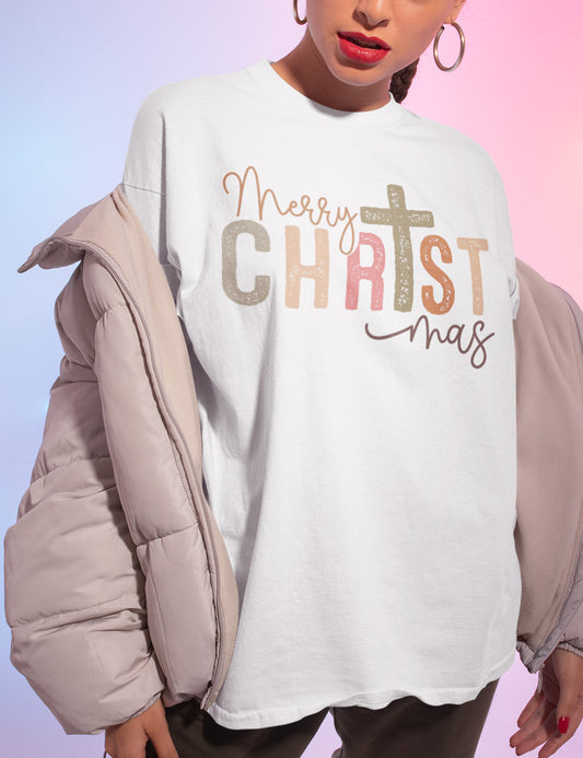 Merry Christmas Christian Retro T Shirt