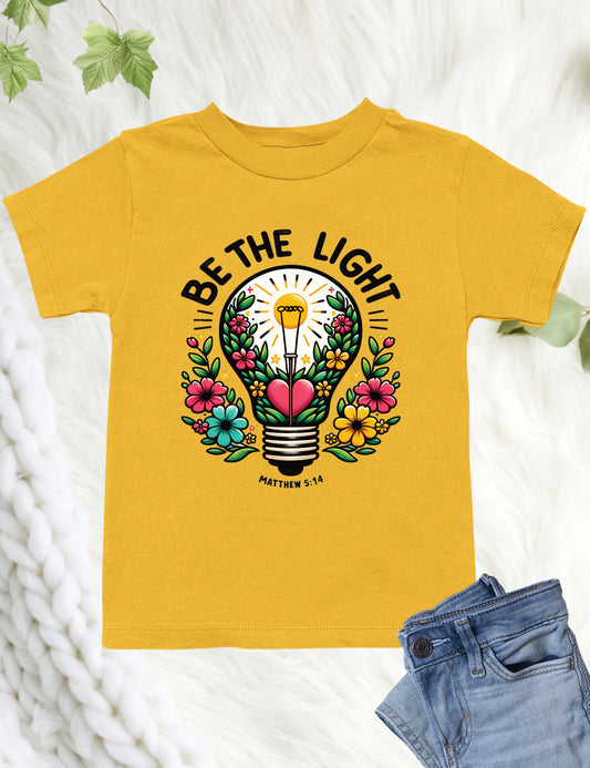 Be The Light Scripture Kids T Shirt Gift