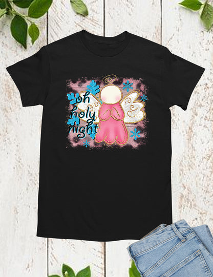 Christian Christmas Tee Shirts Pink Angel God