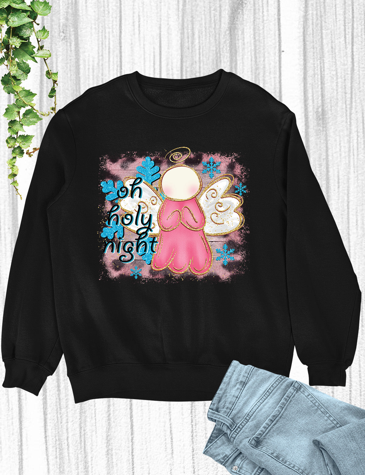 Christian Christmas Tee Shirts Pink Angel God