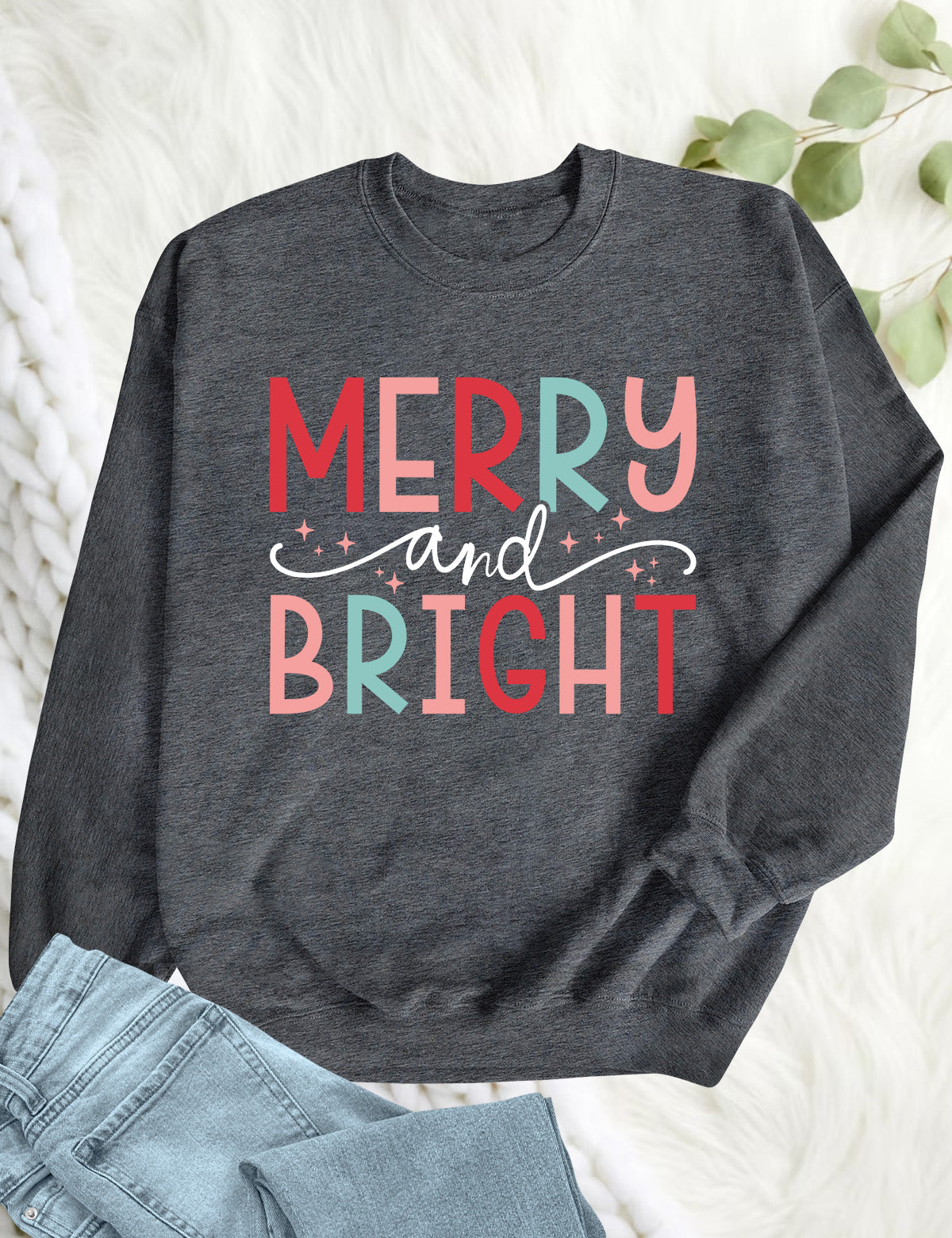 Merry and bright Christmas Crewneck Hoodie