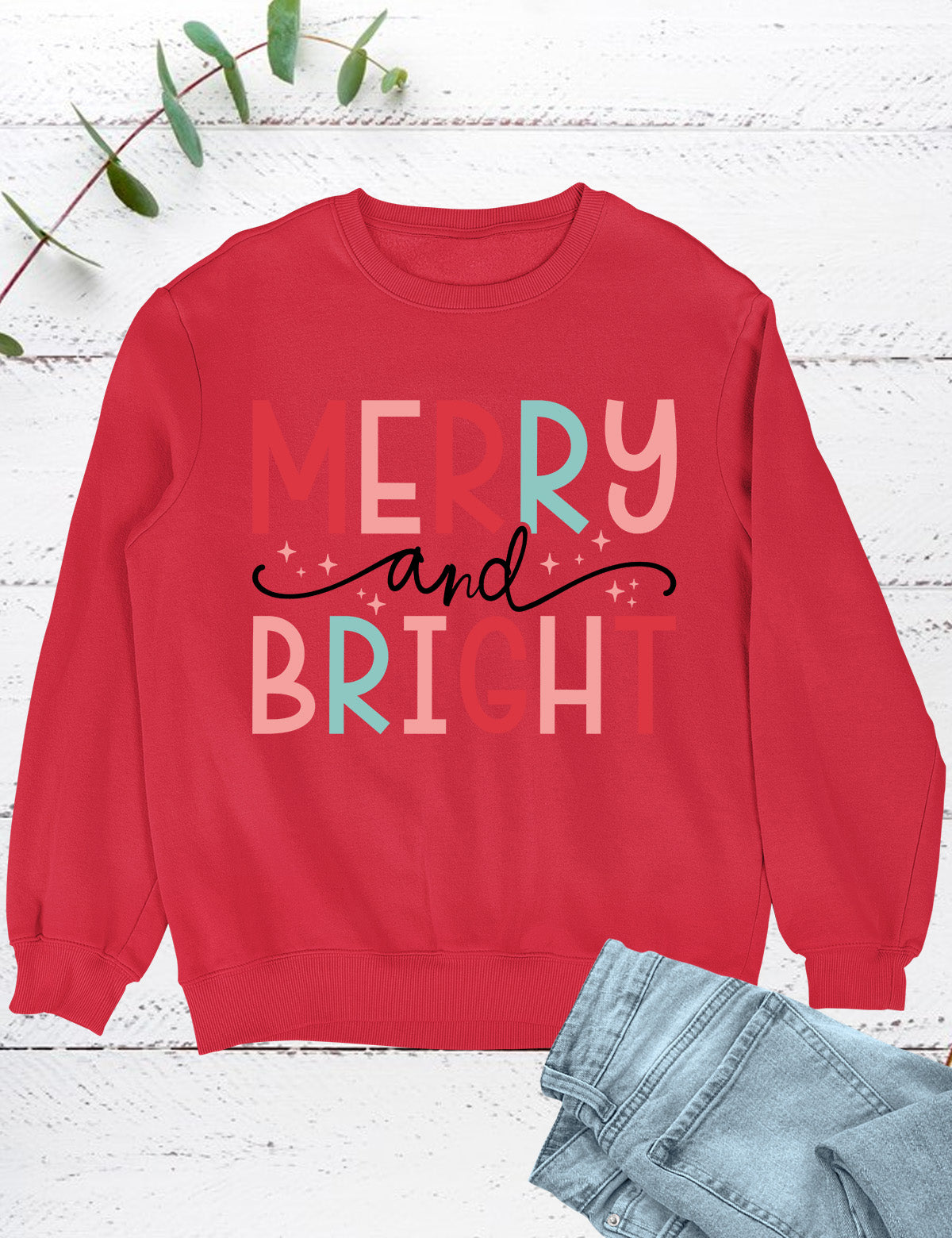 Merry and bright Christmas Crewneck Hoodie