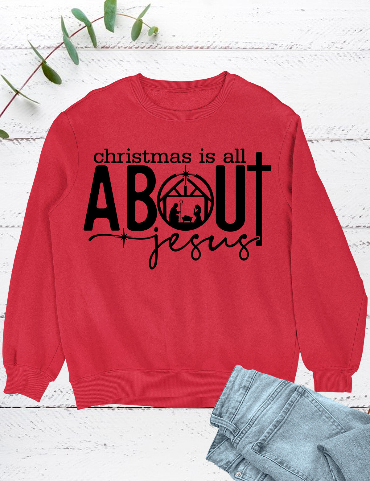 Christian Christmas T Shirt Faith Cross