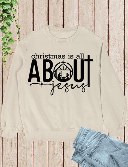 Christian Christmas T Shirt Faith Cross