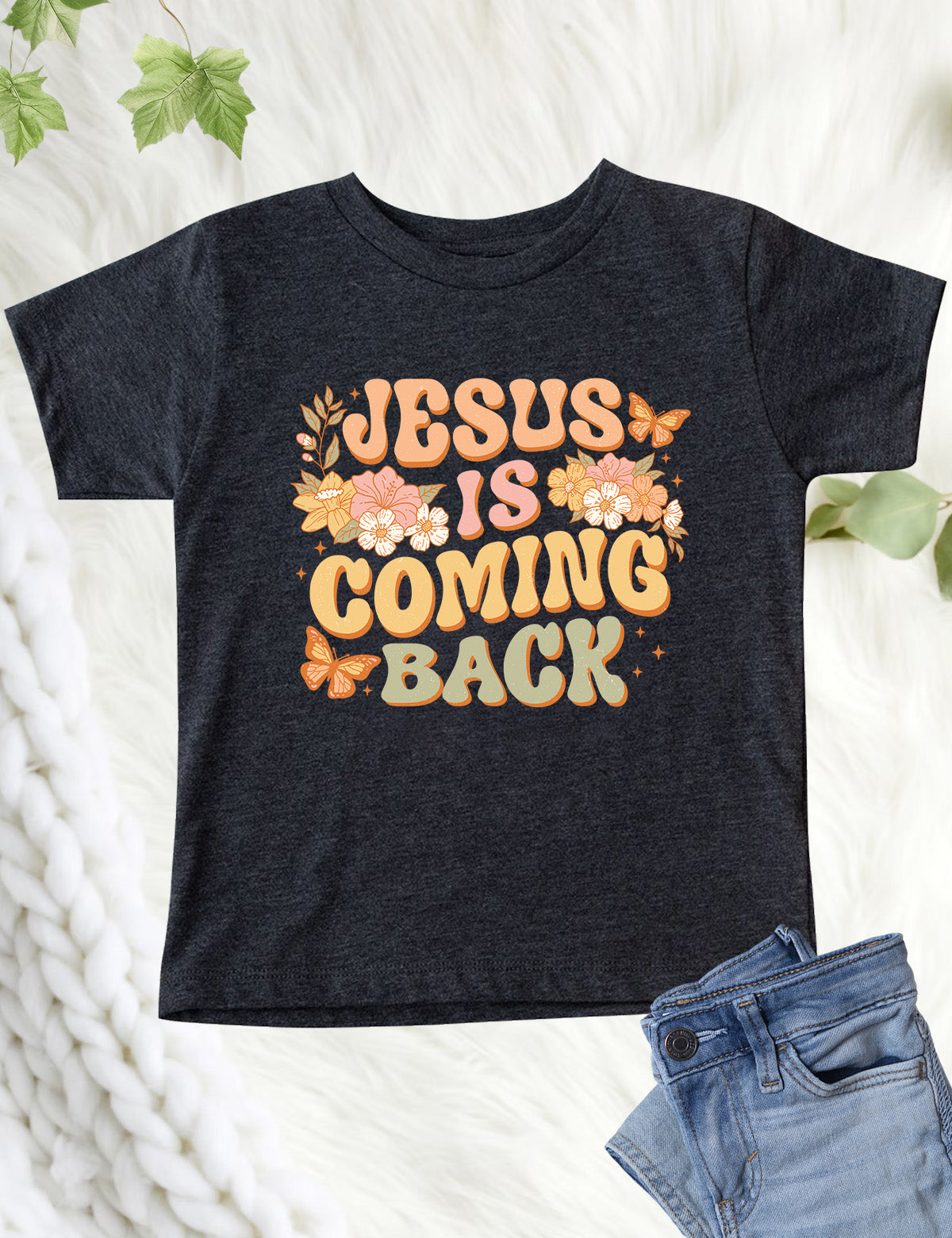 Jesus is Coming Back Scripture Kids T Shirt