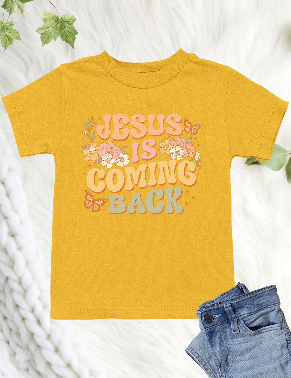 Jesus is Coming Back Scripture Kids T Shirt