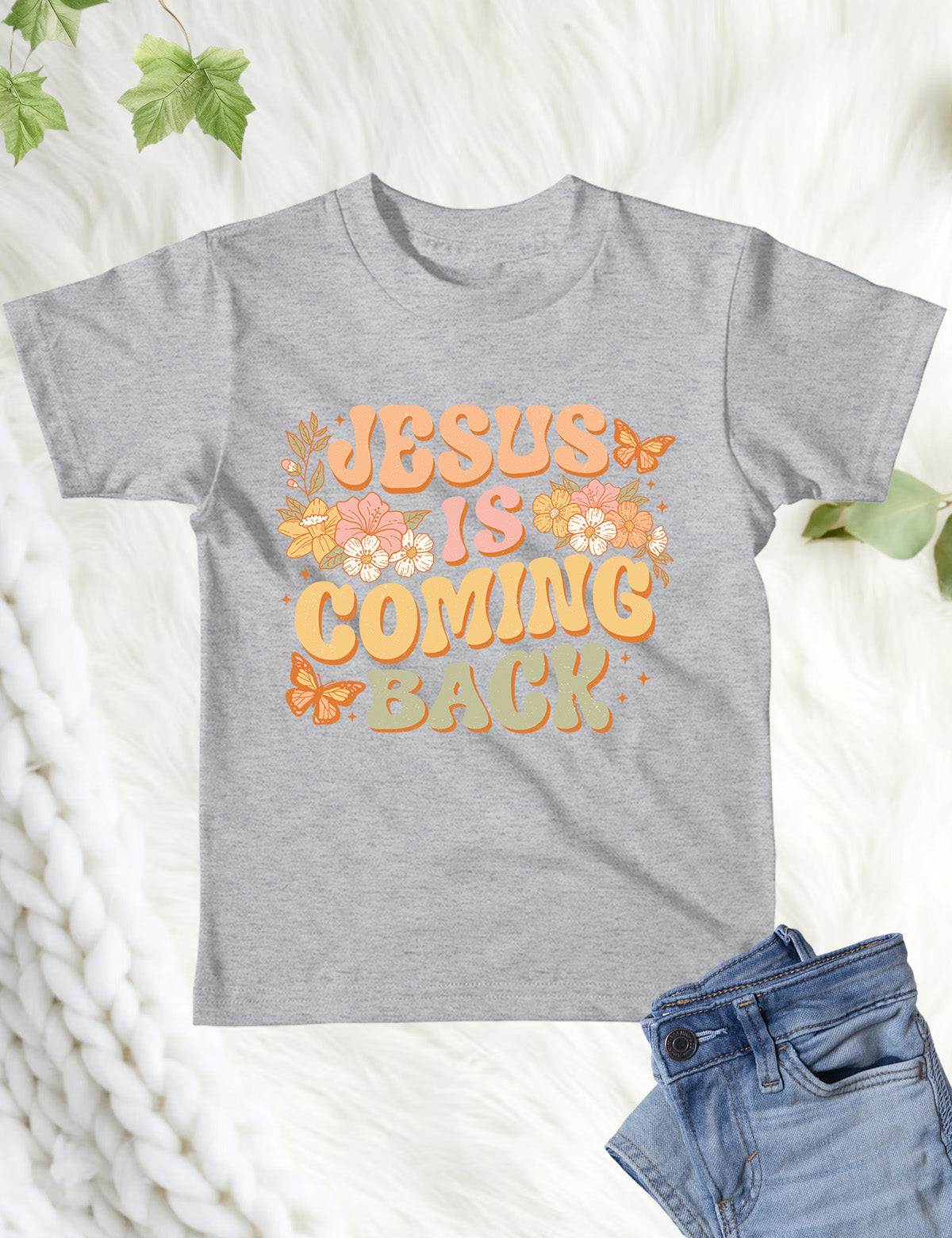 Jesus is Coming Back Scripture Kids T Shirt