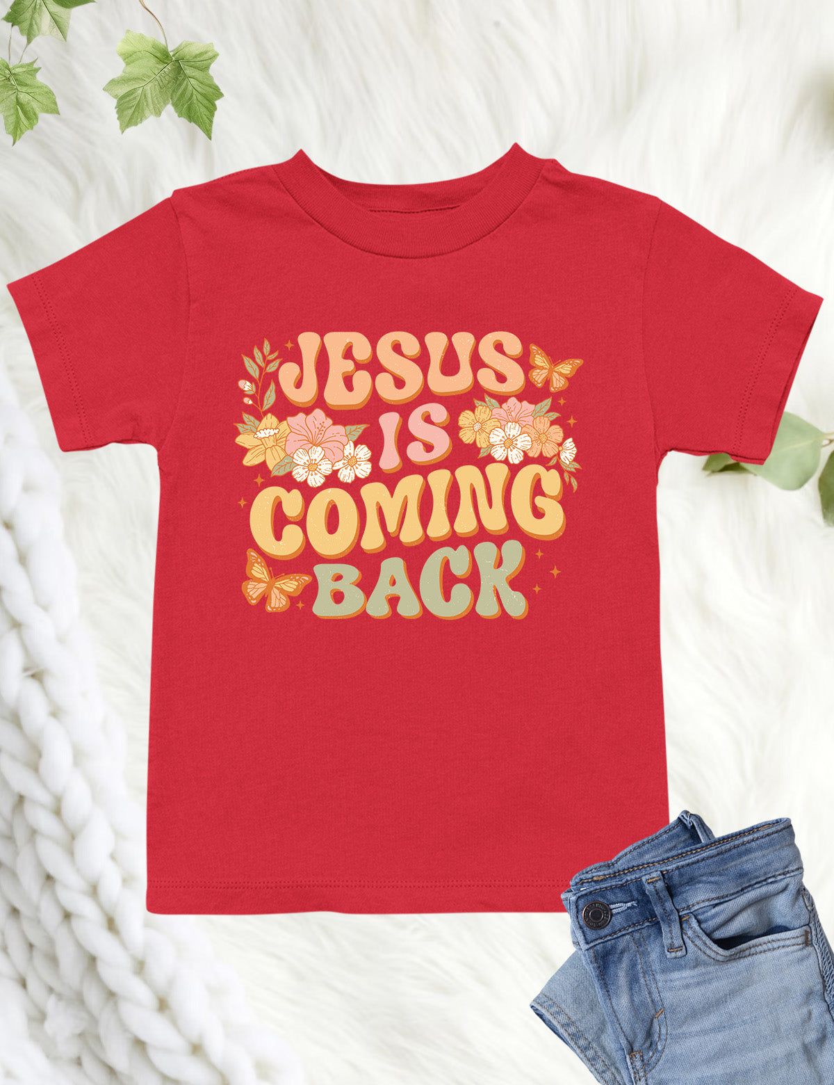 Jesus is Coming Back Scripture Kids T Shirt