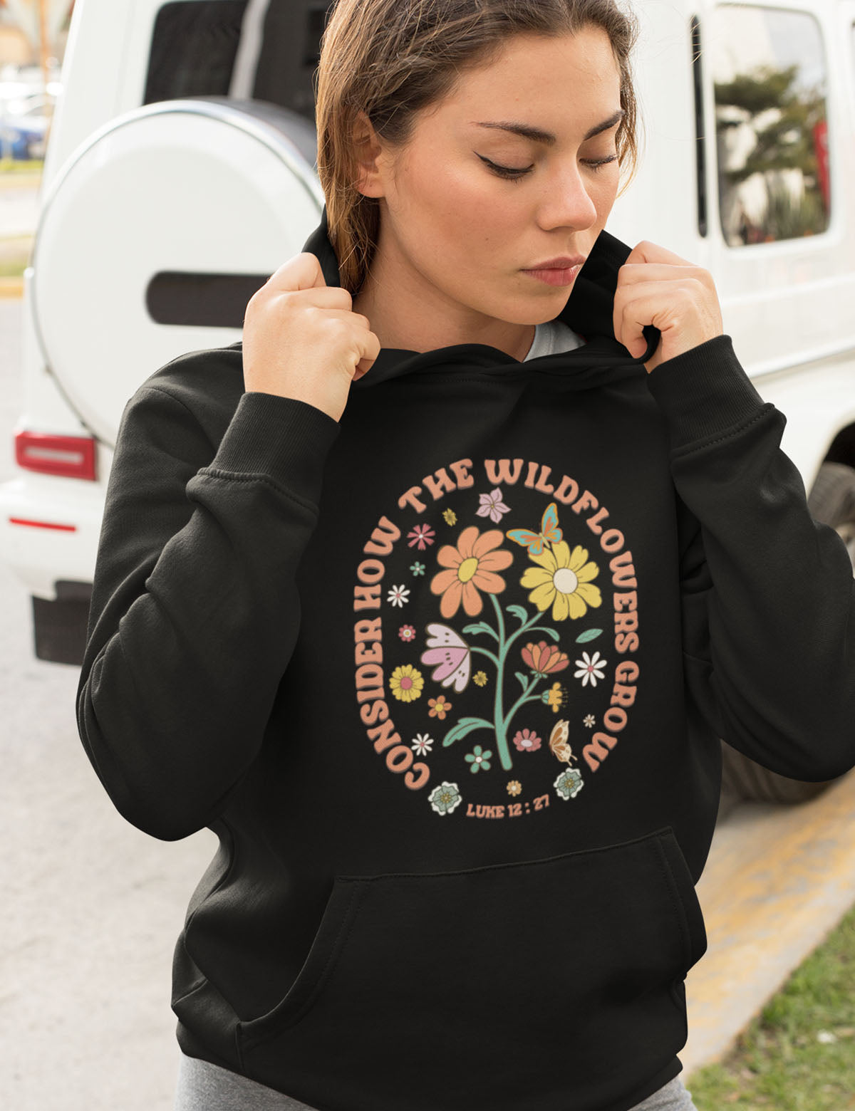 Consider How Wildflower Grow Christian Hoodie