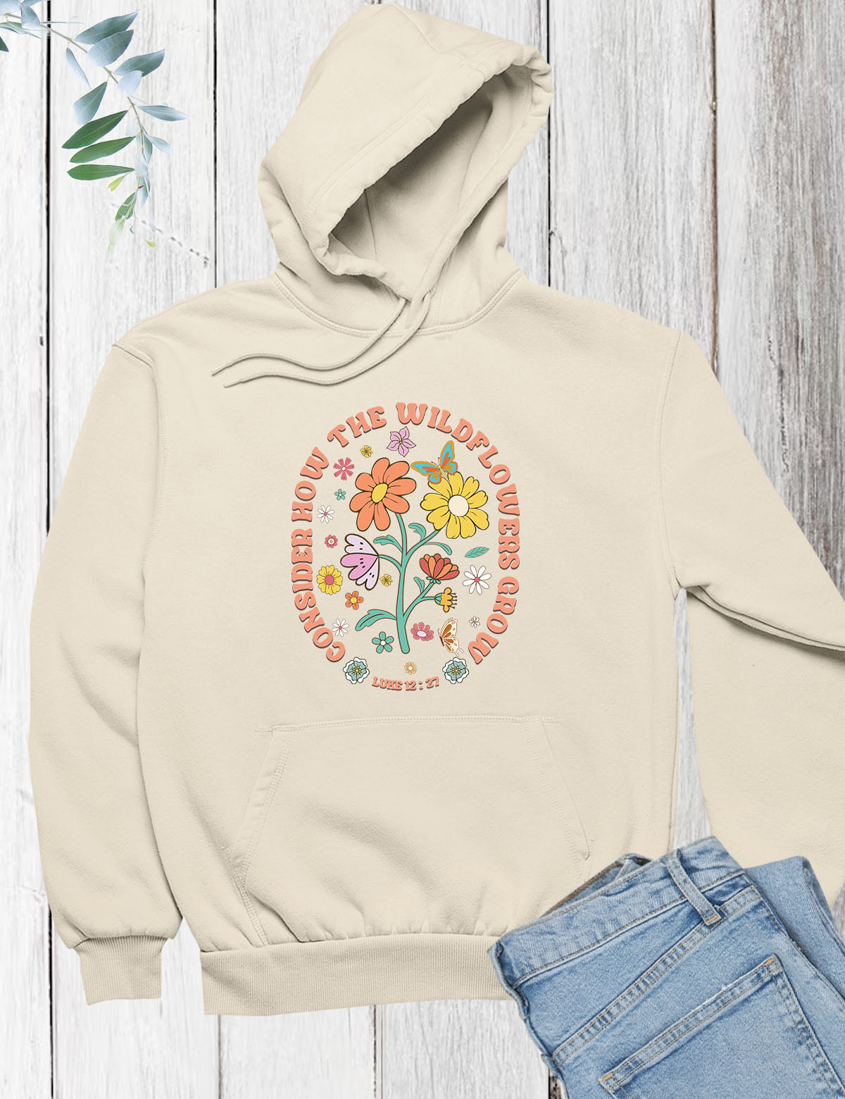 Consider How Wildflower Grow Christian Hoodie