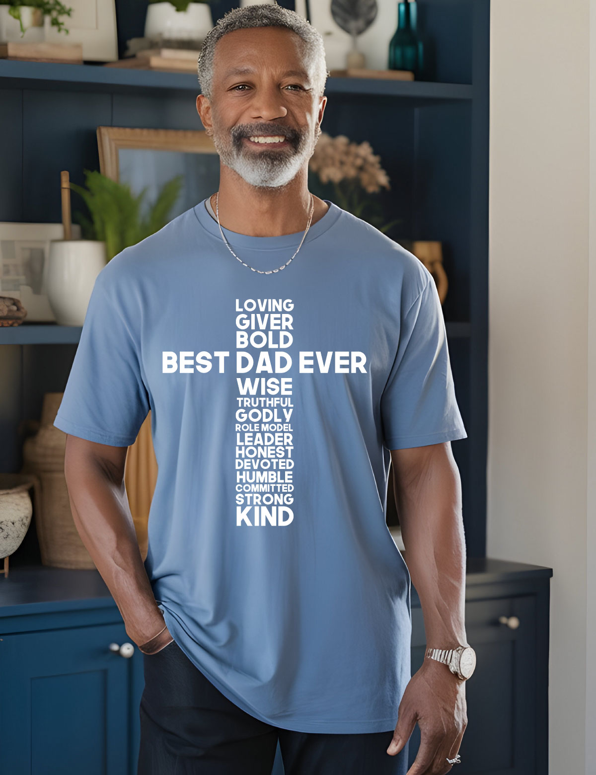 Best Dad Ever Christian Cross Shirt