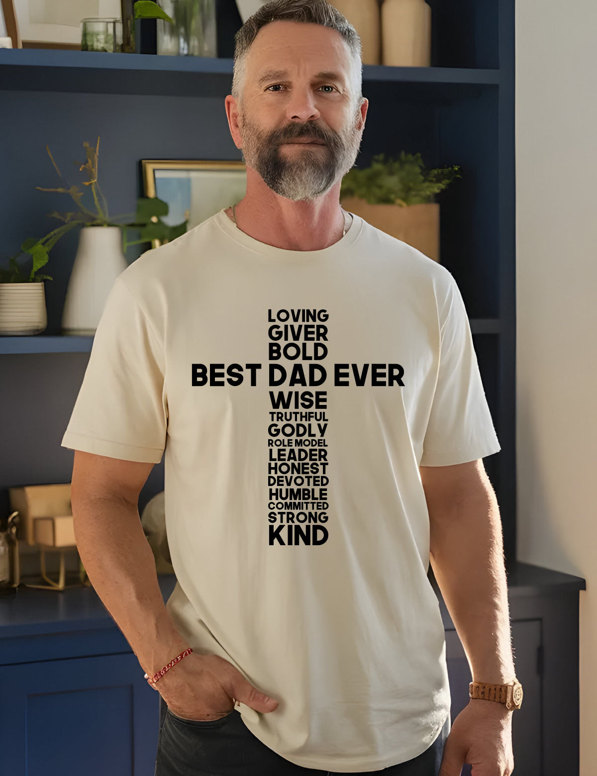 Best Dad Ever Christian Cross Shirt