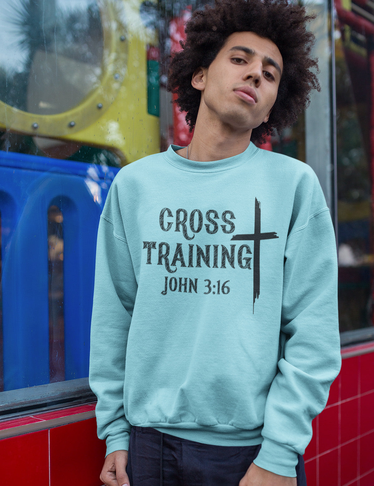 Cross Training John 3:16 Bible Verse Sweaters