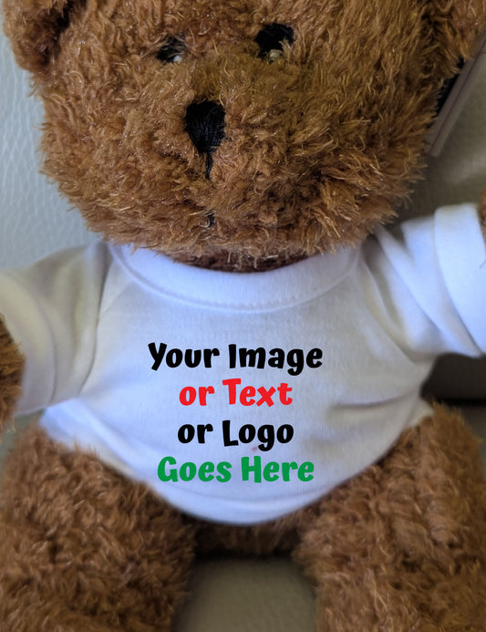 Custom Photo Teddy Bear Shirt Personalized Logo text Image