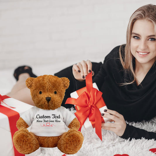 Custom Text Stuffed Bear Plushie T Shirt