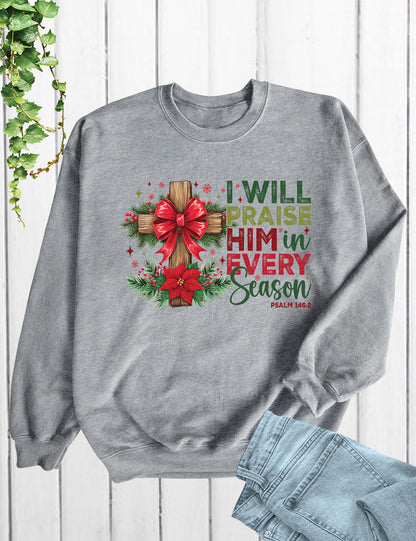 Let's Get Lit Funny Christmas Jesus Sweatshirt