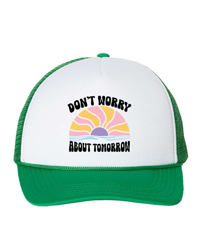Don't Worry about Tomorrow Christian Hat Trucker Cat