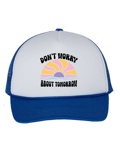 Don't Worry about Tomorrow Christian Hat Trucker Cat