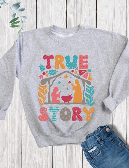 Christmas Boho Christian True Story Shirts