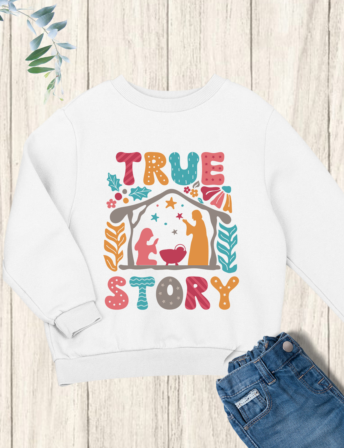 Christmas Boho Christian True Story Shirts