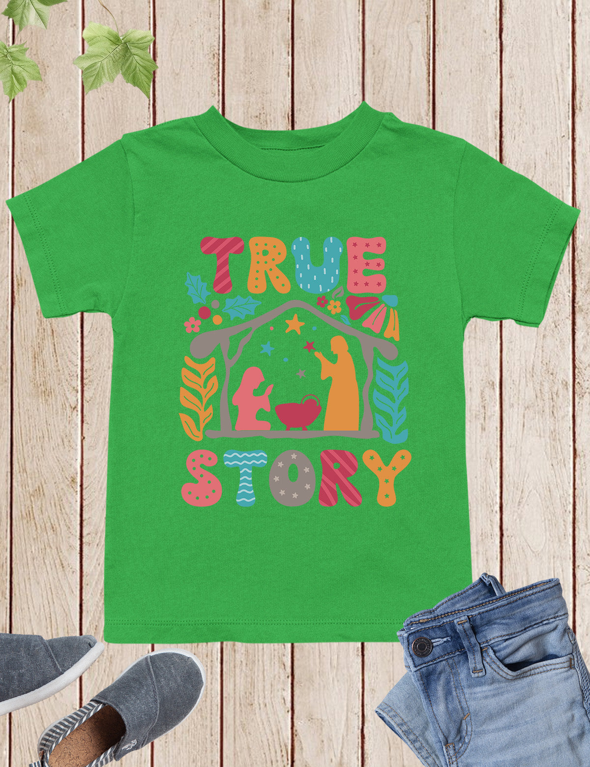 Christmas Boho Christian True Story Shirts