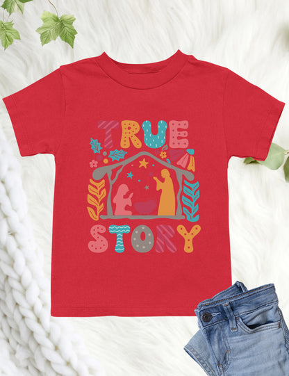 Christmas Boho Christian True Story Shirts