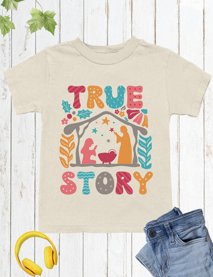 Christmas Boho Christian True Story Shirts