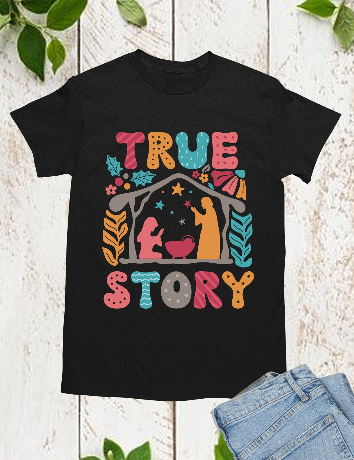 Christmas Boho Christian Ture Story Shirts