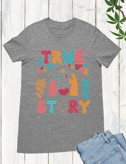 Christmas Boho Christian Ture Story Shirts