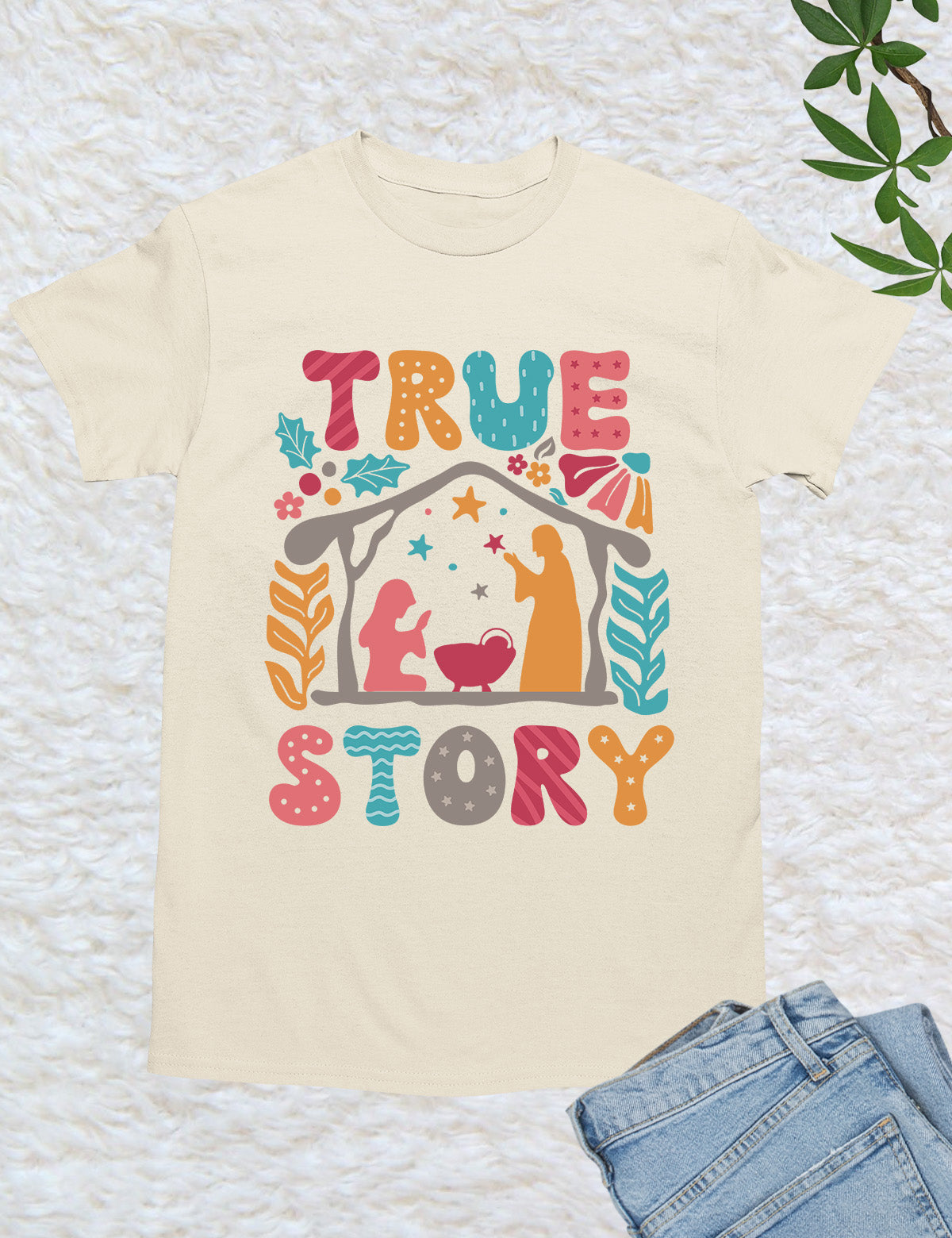 Christmas Boho Christian Ture Story Shirts