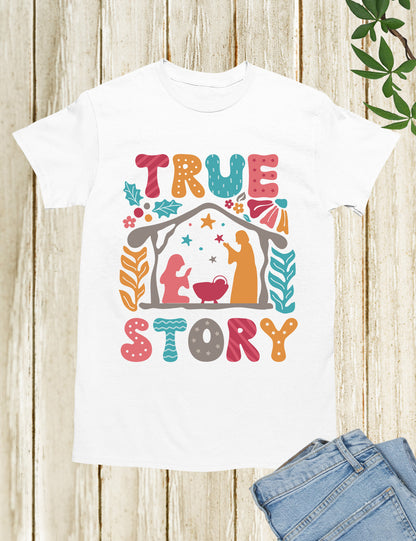 Christmas Boho Christian Ture Story Shirts