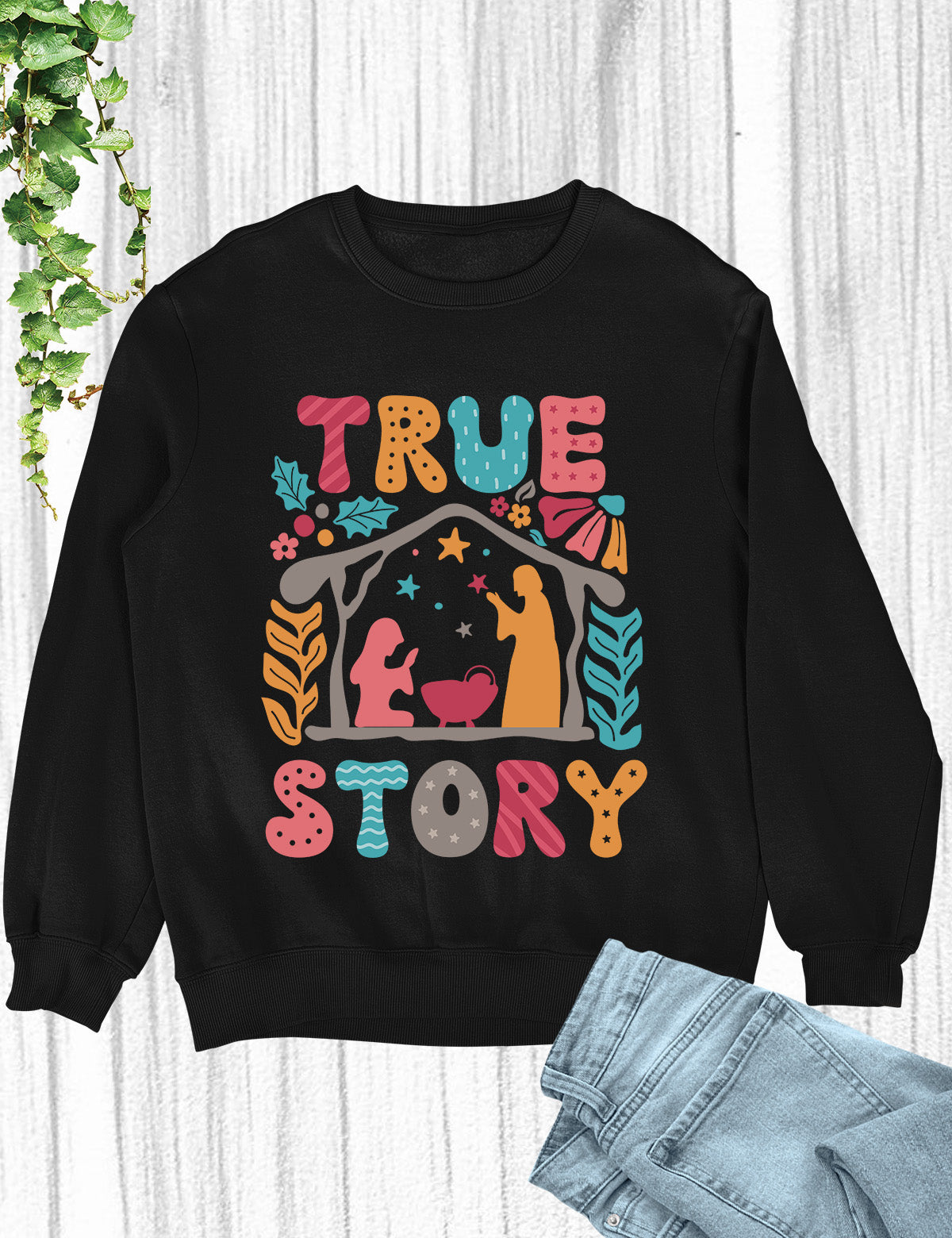 Christmas Boho Christian Ture Story Shirts