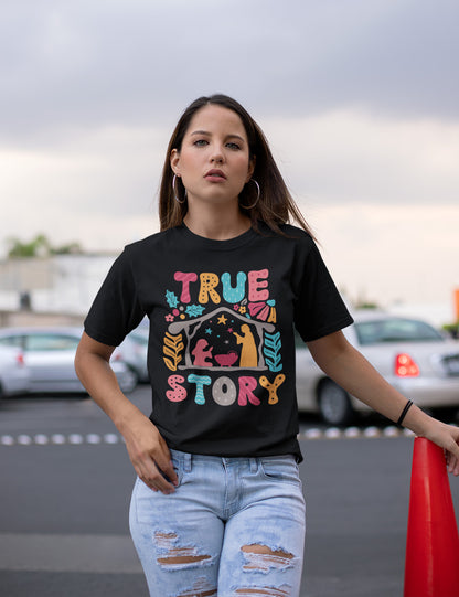 Christmas Boho Christian Ture Story Shirts