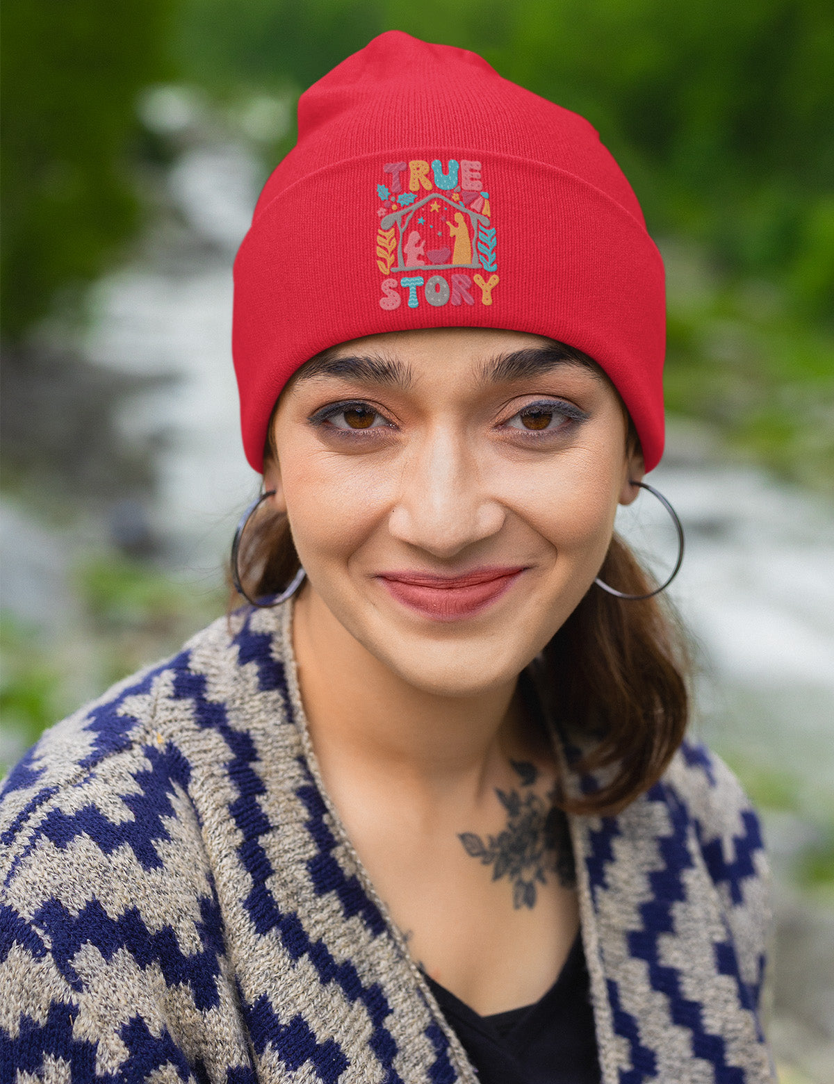 True Story Christian Nativity Beanie Hat