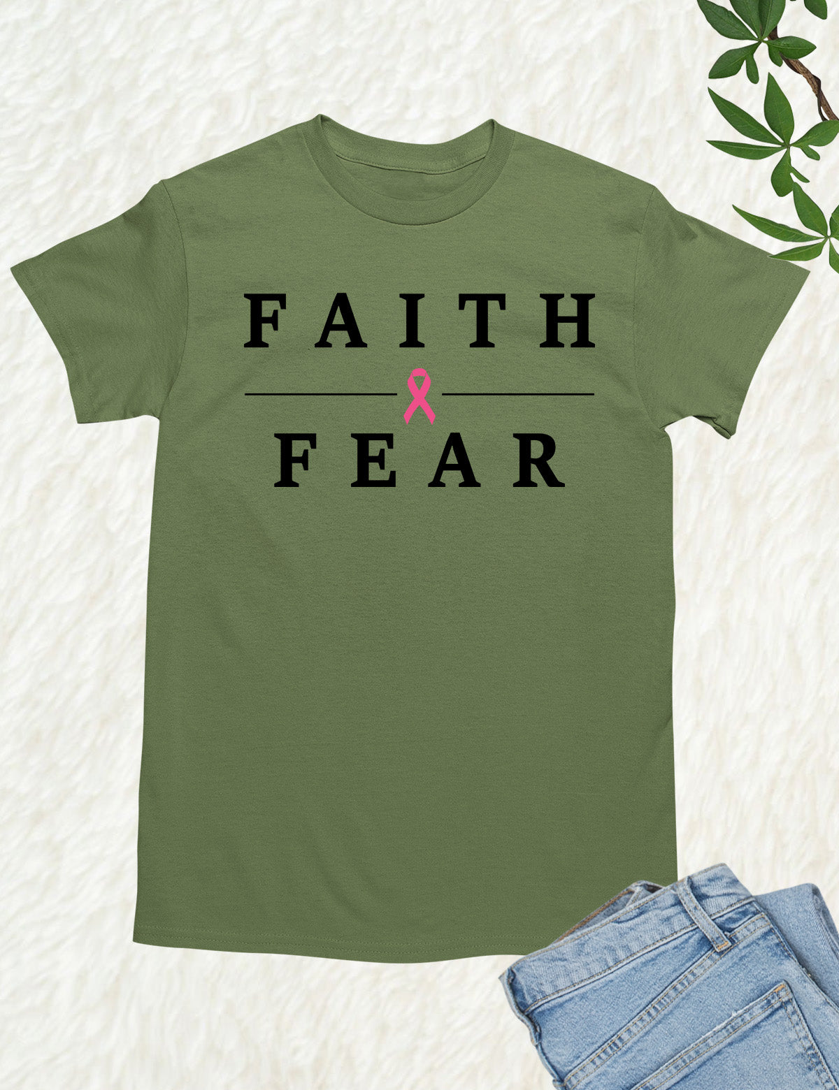 Faith Over Fear Cancer Survivor T Shirt