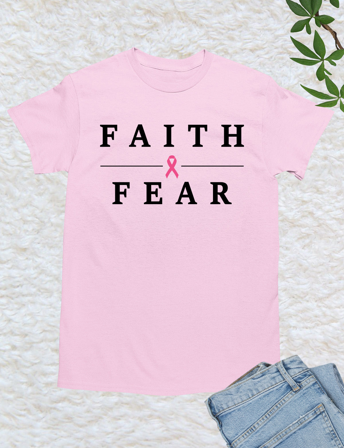 Faith Over Fear Cancer Survivor T Shirt