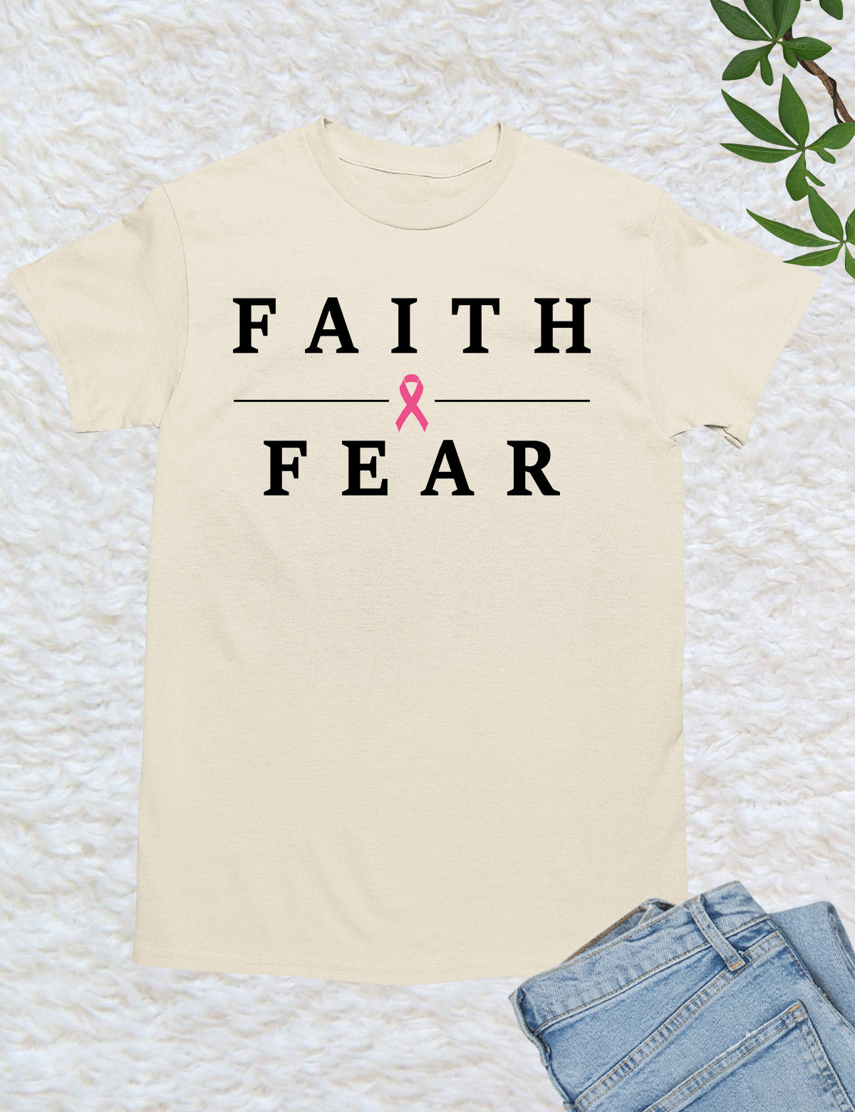 Faith Over Fear Cancer Survivor T Shirt