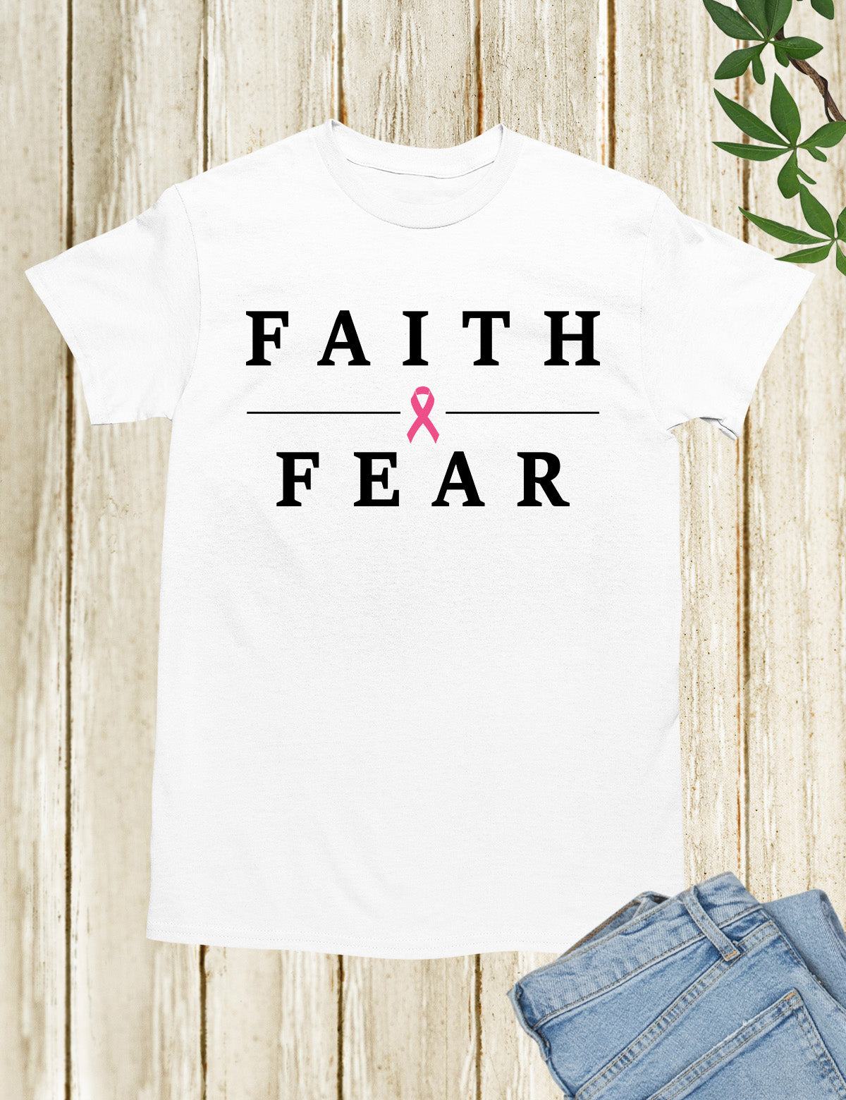 Faith Over Fear Cancer Survivor T Shirt