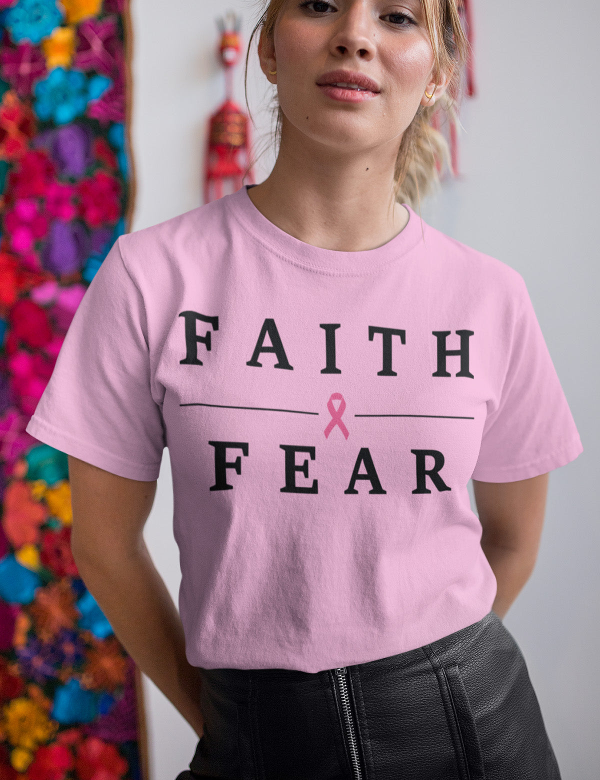 Faith Over Fear Cancer Survivor T Shirt